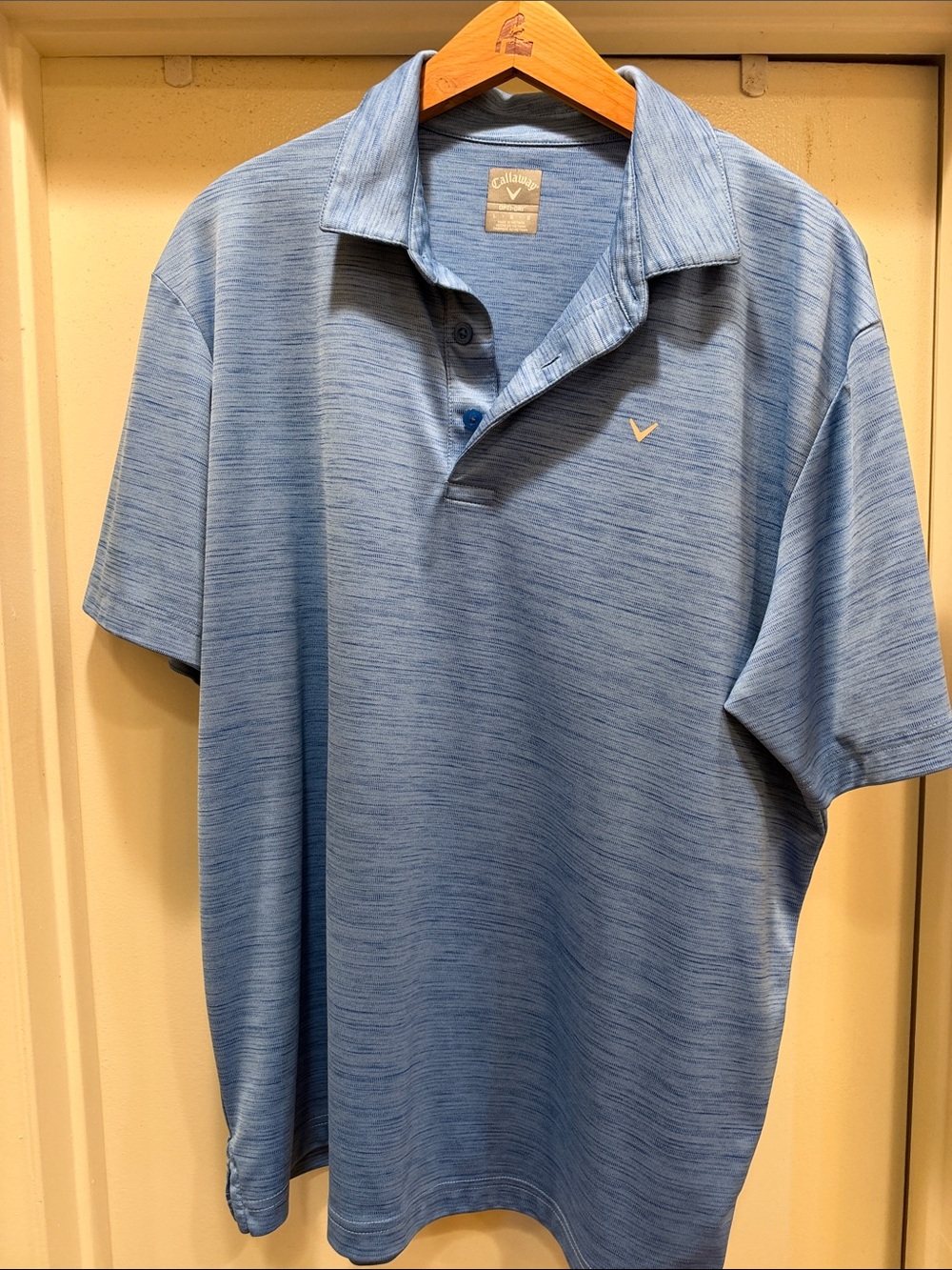 Callaway Men's Light Blue Heathered Golf Polo